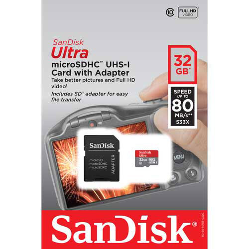 Ram Micro SDHC UHS-I Card SANDISK 32G